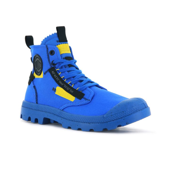 Bottes Palladium Pampa Hi Re-craft Femme Bleu | FR HTW906E